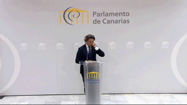 Rueda de prensa del presidente del Parlamento de Canarias, Gustavo Matos, tras las reuniones de la Mesa y Junta Portavoces.