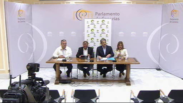 Rueda de Prensa del Grupo Parlamentario Nueva Canarias sobre proposición no de ley sobre política de vivienda en Canarias