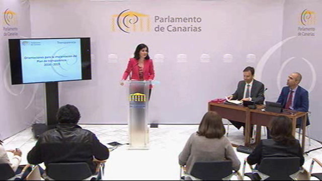 Rueda de Prensa de la Presidenta del Parlamento para la presentación de acciones en materia de Transparencia