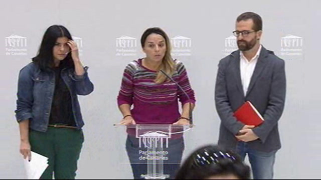 Rueda de prensa del Grupo Parlamentario Podemos sobre la situación de la sanidad en Canarias