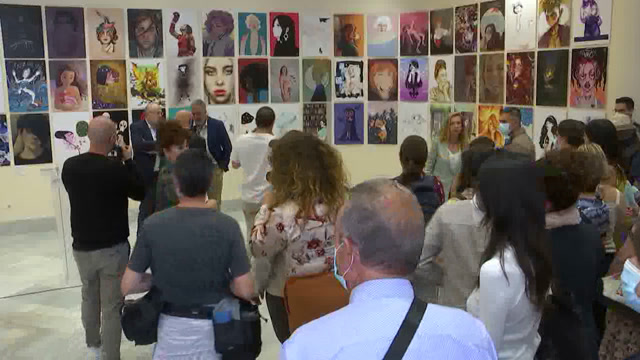 Inauguración de la exposición "Ilustradoras e ilustradas", 2. ª edición, organizada por la Diputación del Común de Canarias