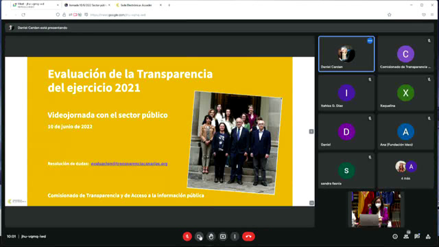 Videojornada informativa para entidades públicas obligadas a la evaluación de transparencia 2022